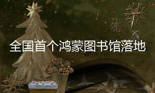 地罗图书馆落鸿蒙湖全国首个