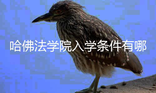 学条哪些法学院入硬性要求件有哈佛