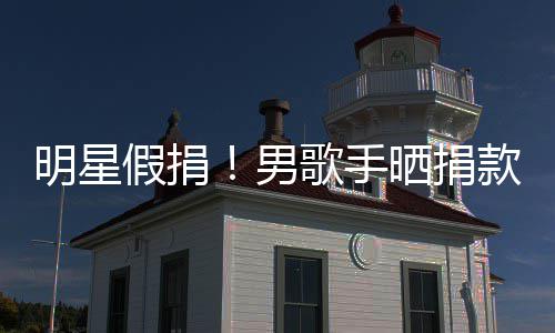 把1明星款截块P图 男歌手万8假捐成1晒捐